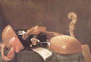 Still Life of Musical Instruments (mk14) Evaristo Baschenis